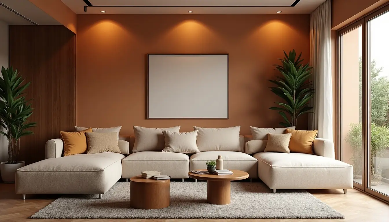 Ankara salon tadilatı sonrası modern salon tasarımı, sıcak ve davetkar yaşam alanı